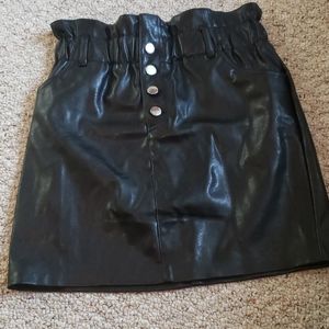 Size Medium Leather Look Skirt